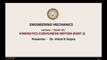 Kinematics - Curvilinear Motion PART -2 | AKTU Digital Education