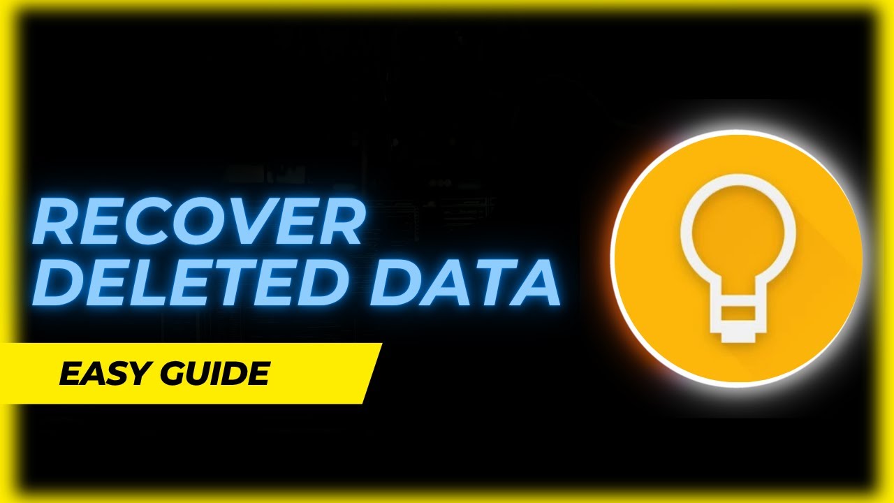How to recover deleted data from Google Keep - YouTube