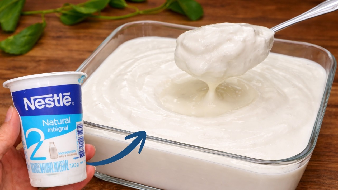 2 LITROS de IOGURTE NATURAL CASEIRO com 1 COPINHO