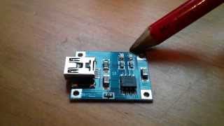 Charging a Lithium 18650 Cell using the TP4056
