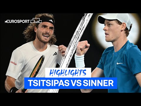 Stefanos Tsitsipas Fends Off Janik Sinner Comeback | Australian Open | Eurosport tennis
