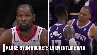 THRILLING FINISH 🤯 Dennis Schroder hits game winner to lift Kings past Rockets in OT 👑 | NBA on ESPN