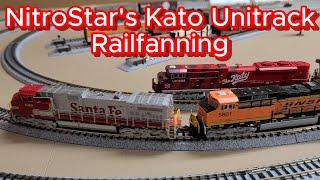 Kato Unitrack N Scale Layout - Running Trains / Railfanning