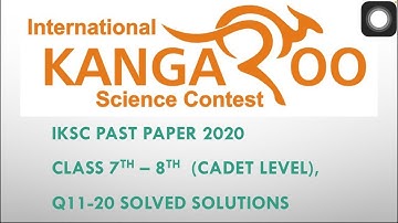 IkSC Cadet paper 2020, Q11-20 solved solutions