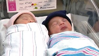 Twins born minutes apart, but in different years