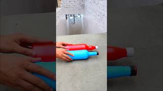 Red VS Blue Breaking glass bottle !Crunchy &amp; Soft Things! #satisfying#shorts#asmrCrushing