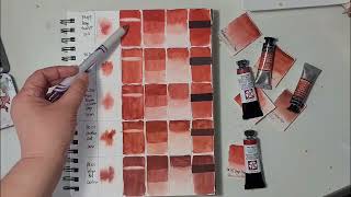 Paint experiments: Desaturated Warm Reds