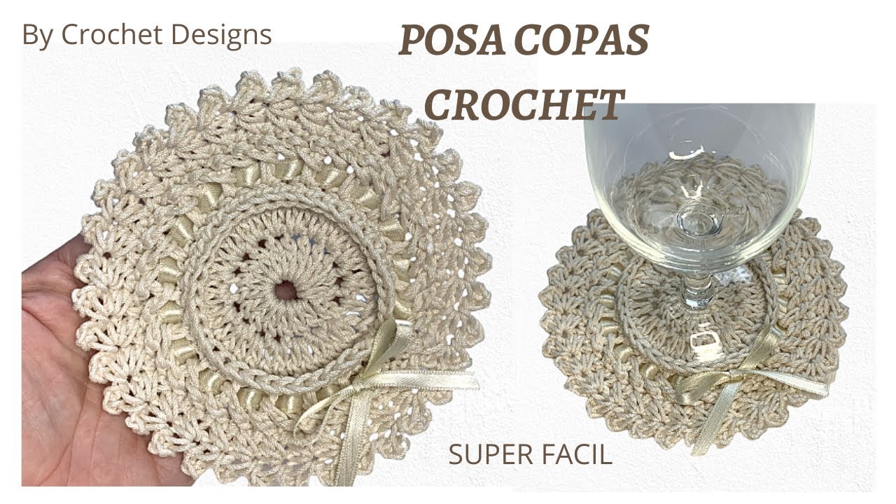 Posa copas / vasos/ tazas a crochet / muy fácil / crochet desgins