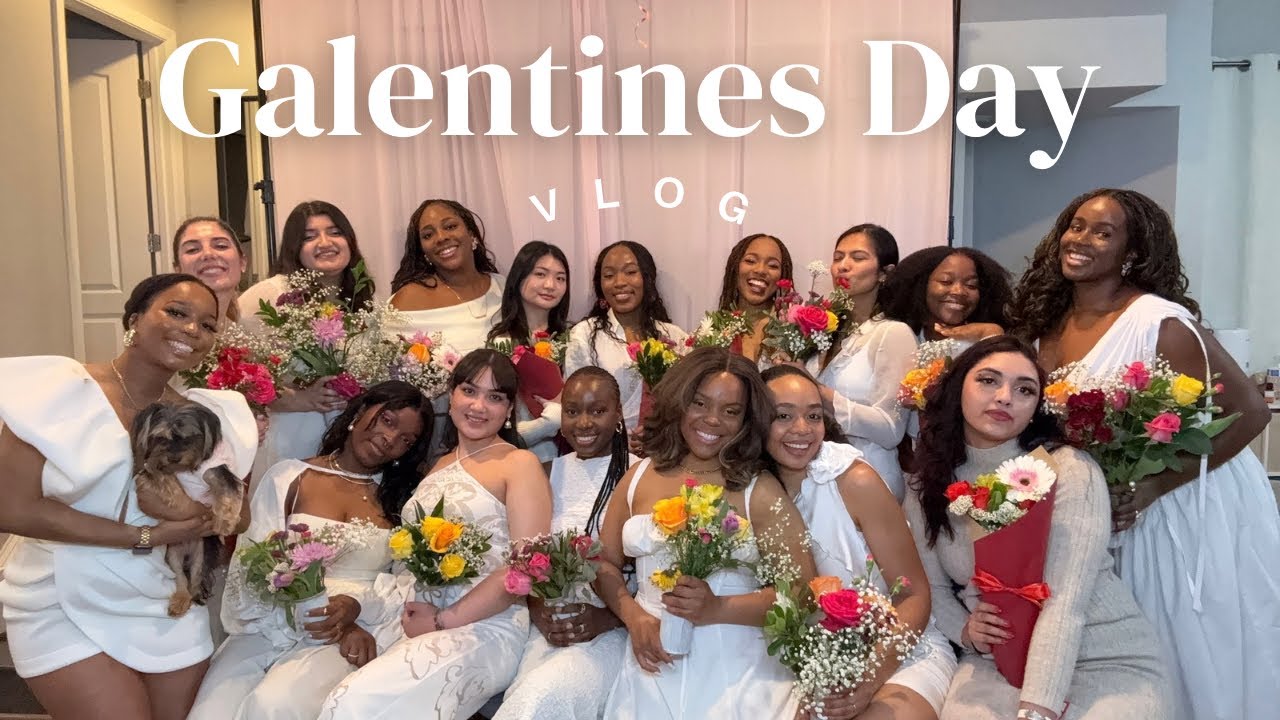 Galentine’s Day Vlog | DIY Galentines Day Party Ideas, Activities, Food & Games