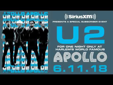 U2 to perform LIVE at Apollo for SiriusXM subscribers