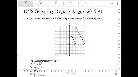 NYS geometry regents August 2019 question 1