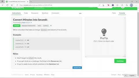 C++ Tutorial for Beginners - Edabit - Convert Minutes into Seconds