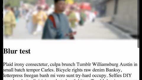 Negative Scroll Blur demo