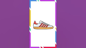 Drawing Adidas Samba Cartoon Easy