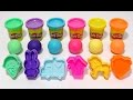 Учим цвета на английском языке с Play-Doh разноцветными шариками и формочками.