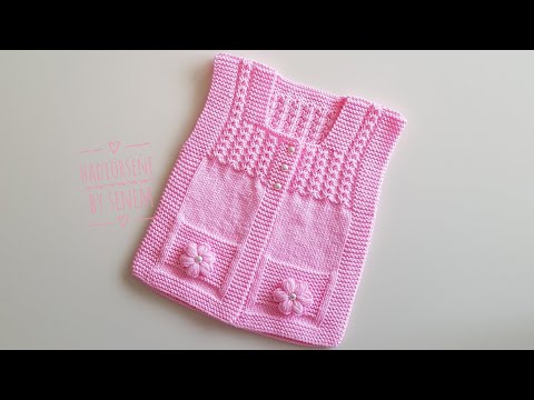 Çitlembik model bebek yeleği yapımı/Üç parça kolay bebek yeleği yapılışı/#knitting #handmade #örgü