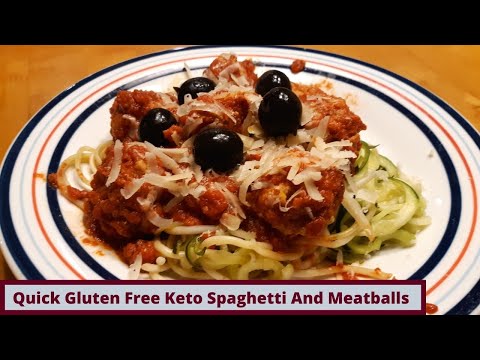 Gluten Free Keto Spaghetti And Meatballs With 1 Minute Garlic Bread