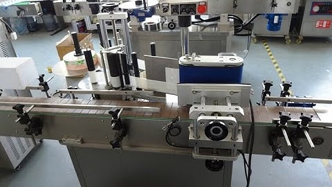Automatic Positioning Labeling Machine For Round Bottles Vertical Adhesive Label Applicator
