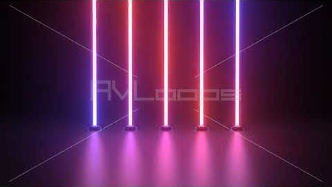 Beautiful 3D Ultraviolet Glowing Neon Line Fluorescent Laser Lights - IncrediVFX - AVloops