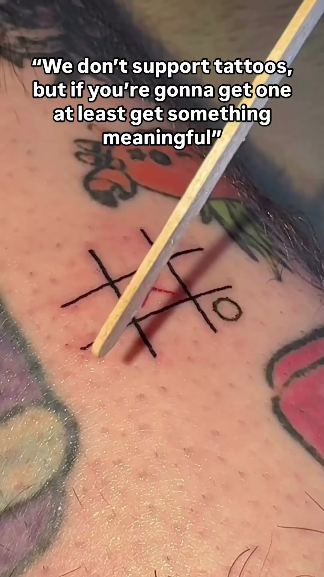 For everyone saying it’s a fake tattoo, here’s the proof it’s real