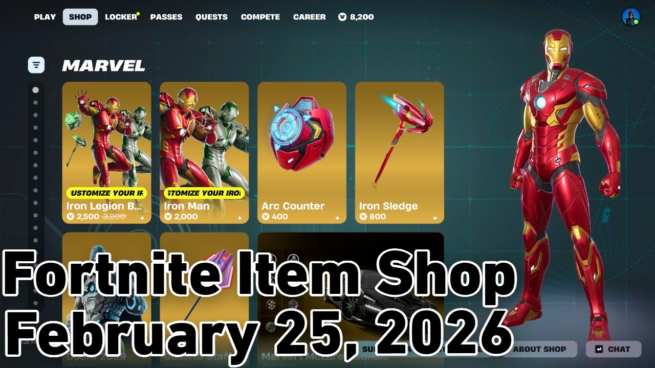 IRONMAN COLLAB IS BACK & *NEW* KICKS! Fortnite Item Shop