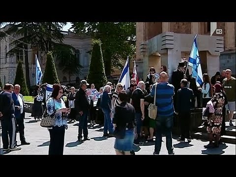 პარლამენტთან ისრაელის მხარდასაჭერი აქცია მიმდინარეობს