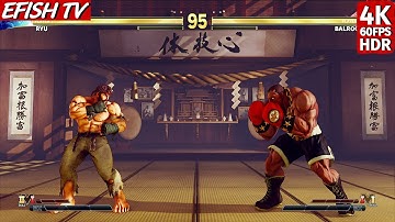 Ryu vs Balrog (Hardest AI) - Street Fighter V