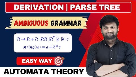 Dubbelzinnige grammatica | Dubbelzinnigheid in CFG met voorbeeld | TOC | FLAT | TAFL | COMPILER