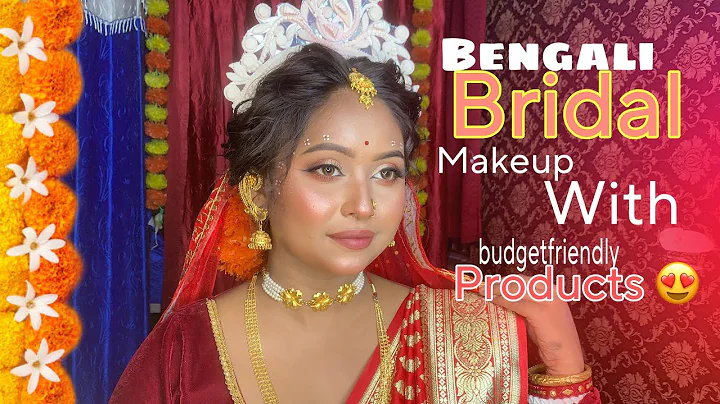 Bengali bridal makeup with affordable products￼ under rupees 500✅❤️step by step tutorial #makeup