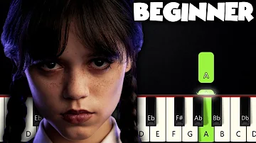 Bloody Mary - Wednesday Addams (Lady Gaga) | BEGINNER PIANO TUTORIAL + SHEET MUSIC by Betacustic