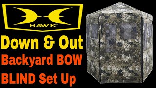 HAWK Down and Out Blind Set Up - Backyard Bow Hunting Blind