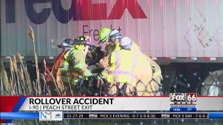 I-90 Rollover Accident Shuts Down Westbound off-ramp at Exit 24