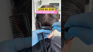STEP BY STEP PIXIE RAZOR CUT: Complete Tutorial Linked Below! 🔥🔥🔥