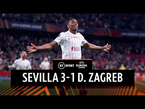 Sevilla vs Dinamo Zagreb (3-1) | Anthony Martial Nets First Sevilla Goal | Europa League Highlights