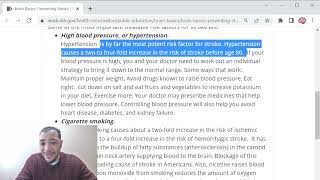 Preventing Strokes