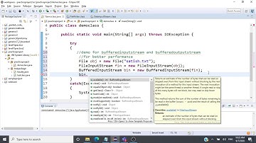 BufferedInputStream and BufferedOutputStream in Java - CSE1007 - Java Programming