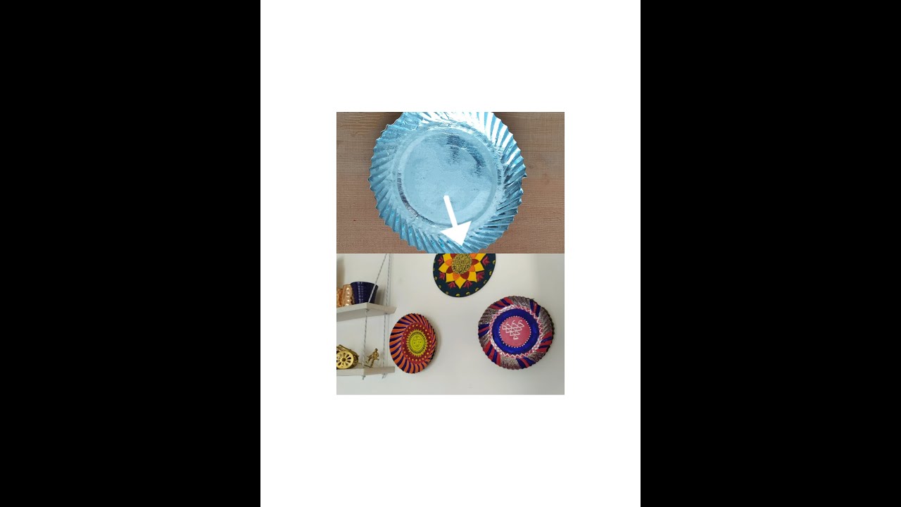 DIY wall decor use of paper plate for beautiful decoration YouTube