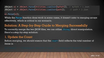 How to Successfully Merge Two JSON Files in C#  Effortlessly