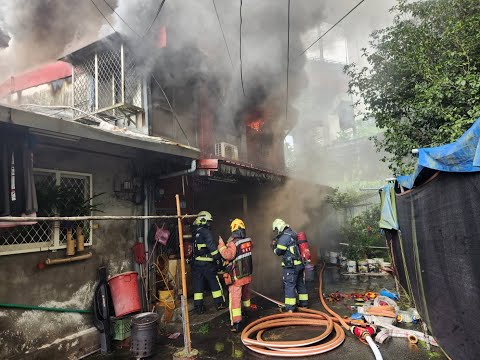 淡水忠愛街火警　平房2樓建物遭祝融