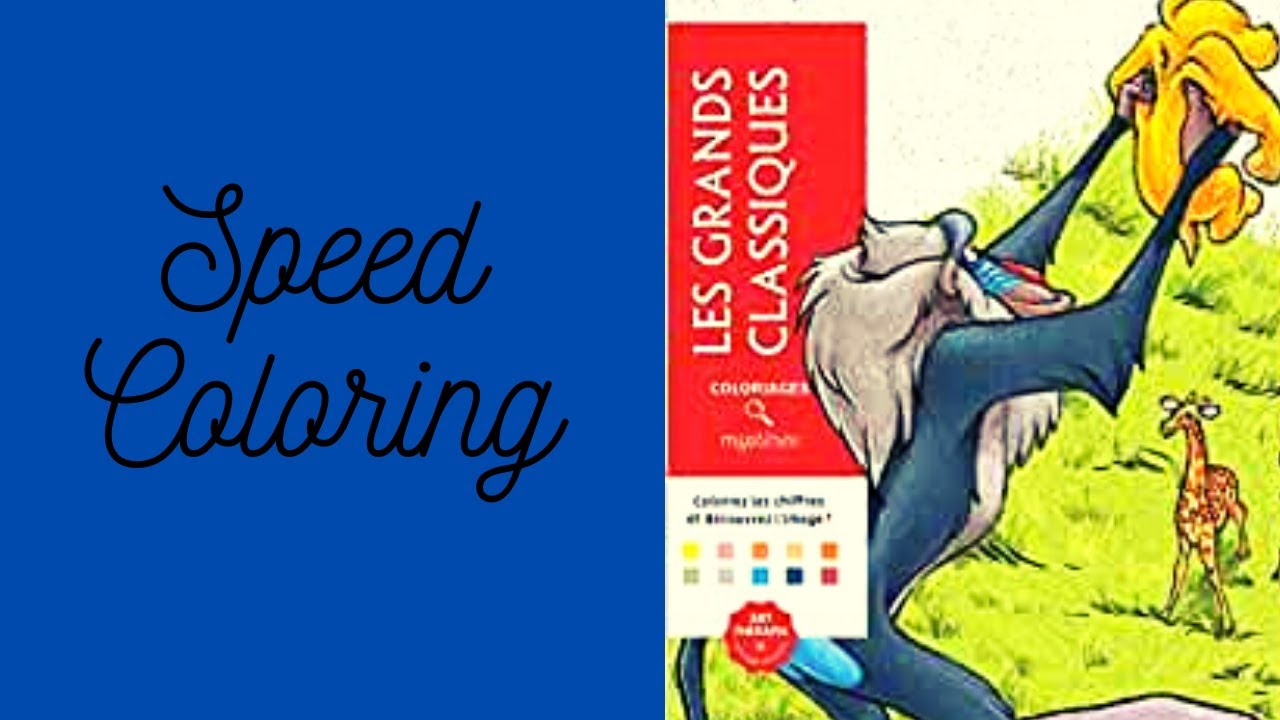 Speed Coloring N°12 | Les Grands Classiques Disney Tome 1 - YouTube