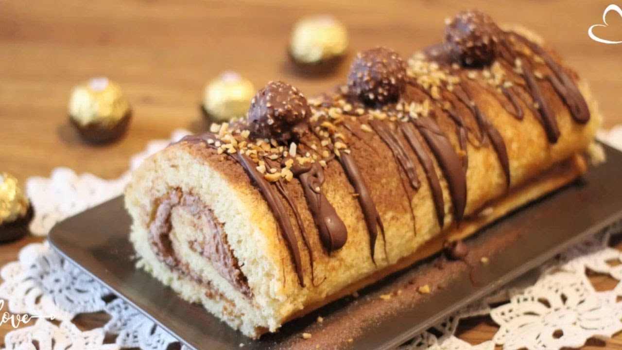 Buche de noel aux ferrero rochers - recette de noël - YouTube