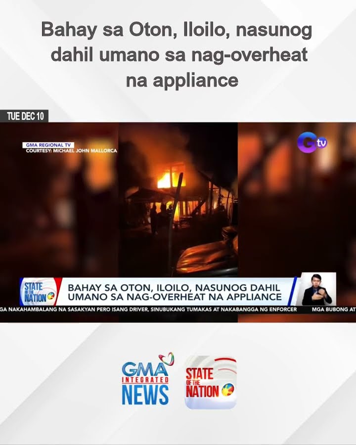 Bahay sa Oton, Iloilo, nasunog dahil umano sa nag-overheat na appliance | SONA