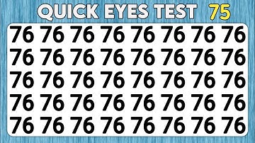 Test your eyes - Number and Letter Extreme Edition | Observation Skills Genius 