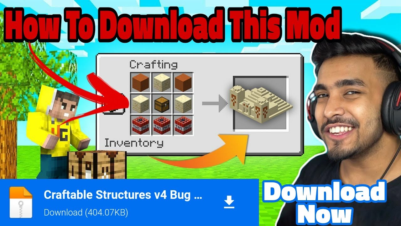 Craftable Structures Mod For MCPE. - YouTube