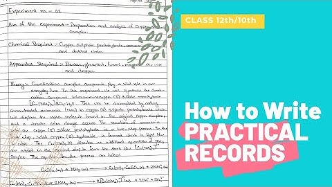 How To Write Practical Notebook | Pratical Record | Class 12th
