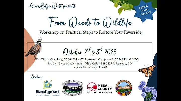 From Weeds to Wildlife: Workshop on Practical Steps to Restore Your Riverside