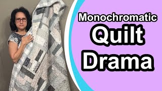 Scrappy Strip Quilt Monochromatic Quilt Tutorial