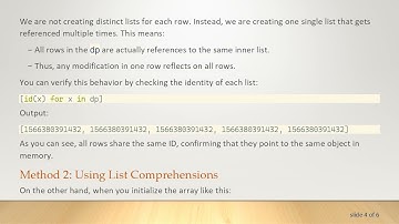 Understanding the Python 2D Array Initialization: Why Different Methods Yield Distinct Results