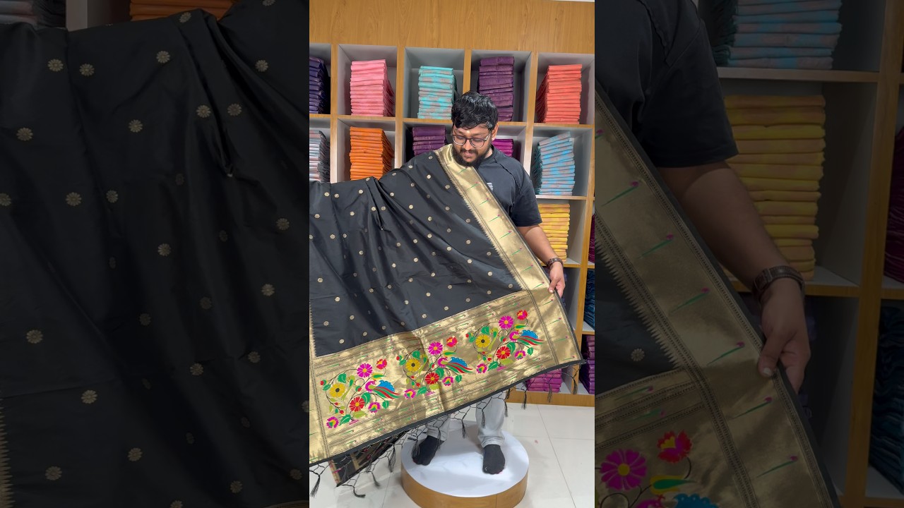 Pure Paithani Silk Weaving Zari Paithani Duppata