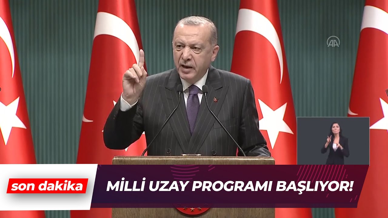 Cumhurbaskani Erdogan Turk Bayragi Artik Uzayda Dalgalanacak Son Dakika Haber Youtube